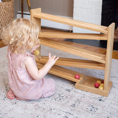 American Made Wooden Toy Ball Roller Racetrack - Several Color Options