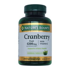 Nature's Bounty Cranberry Plus Vitamin C Softgels 4200mg, 250 Ct