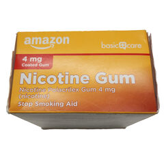 Amazon Basic Care Nicotine Gum 4mg Cinnamon Flavor 160 Pieces **READ**