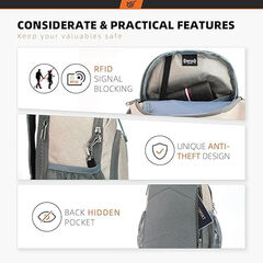 SKYSPER Sling Bag RFID Crossbody Sling Backpack Cross Body Shoulder Bag Travel Hiking Daypack for Women Men