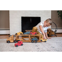 American Made Wooden Toy Truck with Car carrier - Several Color Options