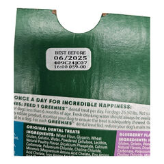 Greenies Regular Spearmint and Blueberry Flavored Variety Pack Dental Care Dog Treats, 3 x 12 oz Pouches