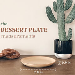 Mora Ceramic Artisan Matte Plates Set, 7.8 in - Set of 6 - The Dessert, Salad, Appetizer, Small Dinner etc Plate. Microwave, Oven, and Dishwasher Safe, Scratch Resistant. Kitchen Porcelain Dish