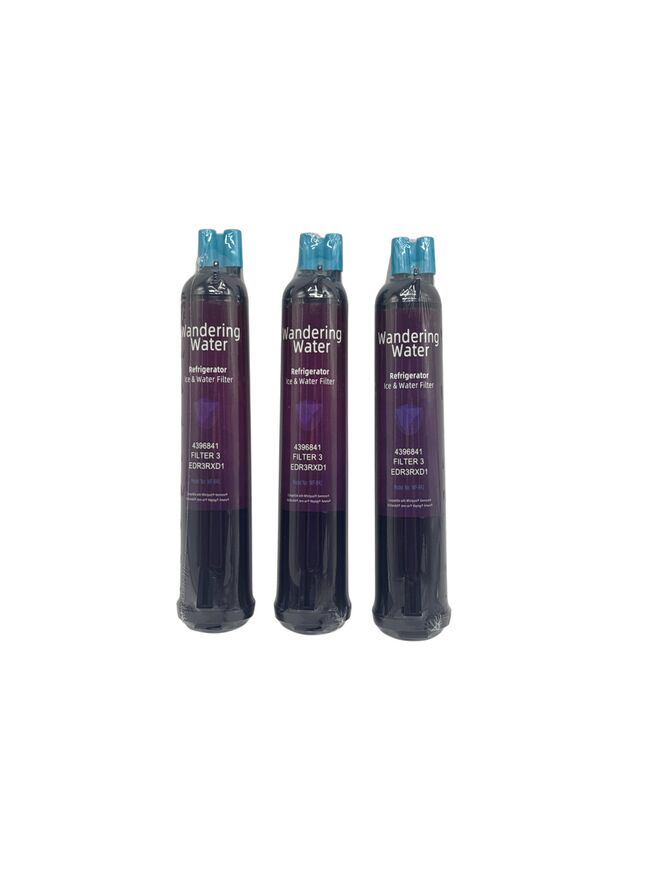 Wandering Water WF-841, Compatible with 4396841 Refrigerator Water Filter, EDR3RXD1, KAD3RXD1, WHR3RXD1, 4396841, 4396710, Filter 3, 46-9083,46-9030, 9030, 9083 Refrigerator Water Filter, 3 Pack