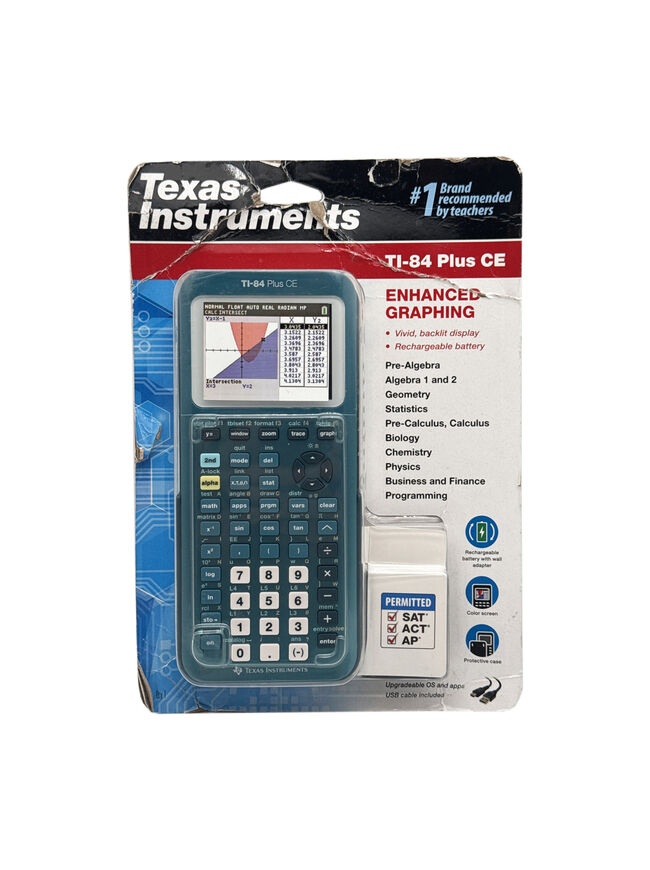 Texas Instruments TI-84 Plus CE Color Graphing Calculator - Teal (Metallic)