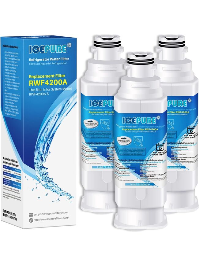 ICEPURE DA97-17376B Replacement for Samsung HAF-QIN/EXP, HAF-QIN, DA97-08006C, RF28R7351SG, RF23M8070SR, RF23M8070SG, RF23M8090SG, RF28R7201SR, RF23M8570SR, Refrigerator Water Filter (Pack of 3)