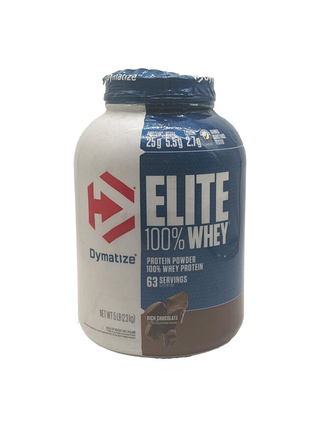 Dymatize Elite 100% Whey Protein Powder - Rich Chocolate - 5 lbs - 63 Servings *** READ ***
