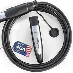 SEGUMA EV Charger Extension Cable for Tesla Charger (40Amp 21ft 240V 9.6kW), EV Extension Cord for Level 1 Level 2 Tesla Home Mobile Charger/Wall Connector, NACS Extension Cord for Tesla Y/X/3/S/Cyber-truck