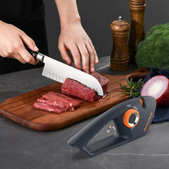5 in 1 Adjustable Knife Sharpener, Premium Handheld Kitchen Knife Sharpeners Help Repair, Restore, Polish Blades Sharpening Tool Works for Pocket Knife Chefs & Serrated & Bread Knife, Scissors