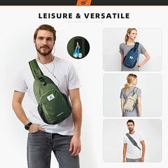 SKYSPER Sling Bag RFID Crossbody Sling Backpack Cross Body Shoulder Bag Travel Hiking Daypack for Women Men