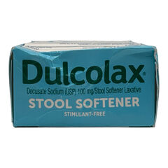Dulcolax Stool Softener Laxative Liquid Gel Capsules, Docusate Sodium 100 mg, 100 Count Exp 04/2027