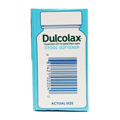 Dulcolax Stool Softener Laxative Liquid Gel Capsules, Docusate Sodium 100 mg, 100 Count Exp 04/2027