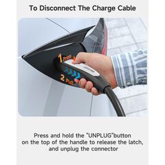 SEGUMA EV Charger Extension Cable for Tesla Charger (40Amp 21ft 240V 9.6kW), EV Extension Cord for Level 1 Level 2 Tesla Home Mobile Charger/Wall Connector, NACS Extension Cord for Tesla Y/X/3/S/Cyber-truck