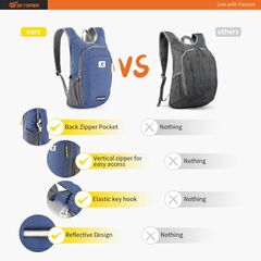 SKYSPER Small Daypack 10L Hiking Backpack Packable Lightweight Travel Day Pack for Women Men, Royal Blue
