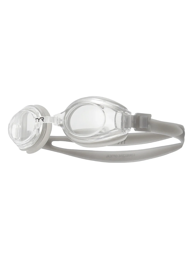 TYR Corrective Optical Swim Goggles, Clear, Adult -2.00 Diopter