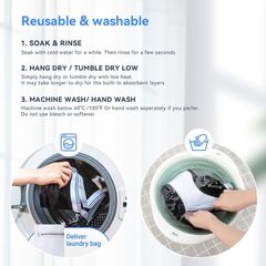 Carer Mens Incontinence Underwear Washable 3 Pack Cotton Reusable Incontinence Boxers Briefs for Men Built in Cotton Pad for Bladder Leakage 150ML, 4X-Large