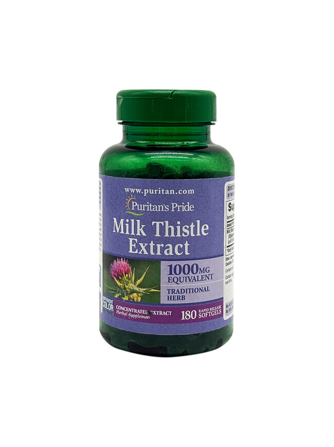 Puritan's Pride Milk Thistle 4:1 Extract 1000 mg,180 SoftGels