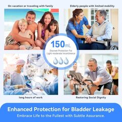 Carer Mens Incontinence Underwear Washable 3 Pack Cotton Reusable Incontinence Boxers Briefs for Men Built in Cotton Pad for Bladder Leakage 150ML, 4X-Large