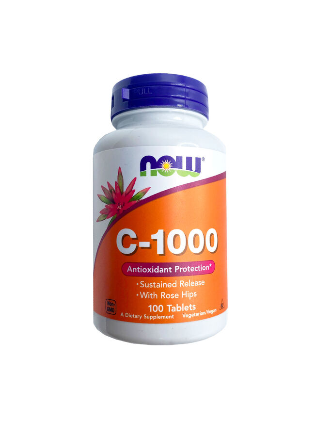 Now Foods Vitamin C-1000 with Rose Hips 100 Tablets