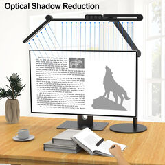 Micomlan Architect Desk Lamp with Atmosphere Lighting, 24W Bright Auto Dimming