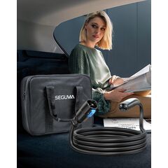 SEGUMA EV Charger Extension Cable for Tesla Charger (40Amp 21ft 240V 9.6kW), EV Extension Cord for Level 1 Level 2 Tesla Home Mobile Charger/Wall Connector, NACS Extension Cord for Tesla Y/X/3/S/Cyber-truck