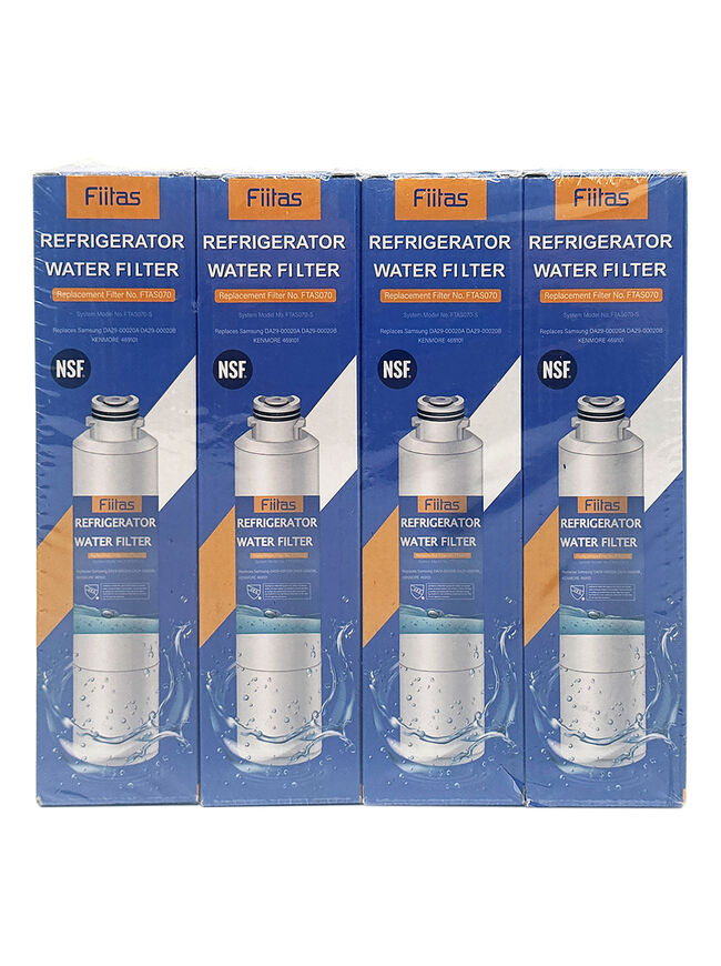(4 Pack) Fiitas FTAS070 - Refrigerator Water Filter - Replacement for DA29-00020B-1 Haf-Cin/Exp, RF263BEAESR, RF28HMEDBSR, RF4287HARS 