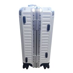 Figestin Aluminum Frame Hard Shell Suitcase with Wheels, No Zipper Suitcase TSA Approved, 20" Carry-On (White)