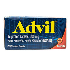 Advil Ibuprofen 200 mg Pain Reliever Fever Reducer 200 Coated Tablets