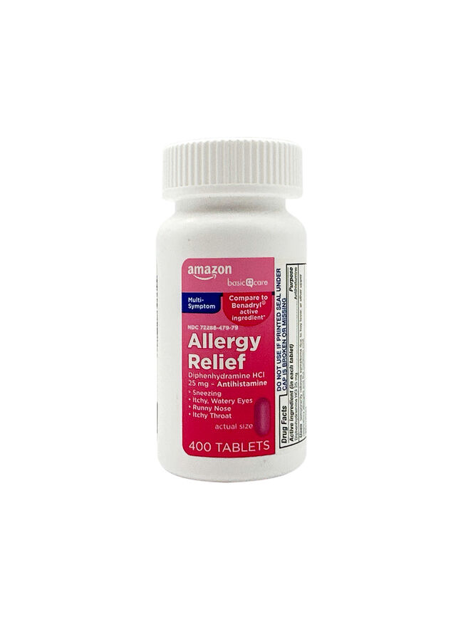 Amazon Allergy Relief Diphenhydramine HCI 25 mg, 400 Tablets