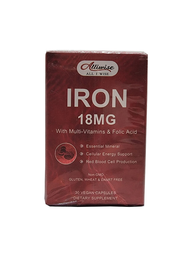 Alliwise Iron 18mg Multi-Vitamin Capsules