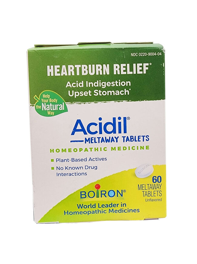 Boiron Acidil Indigestion Homeopathic Quick Dissolving 60 Tablets