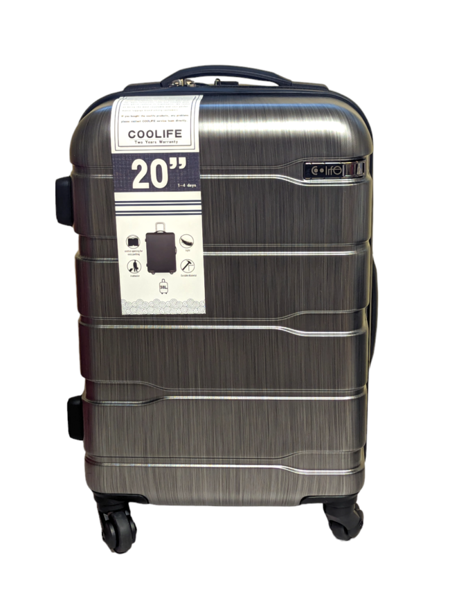 Coolife Luggage Hard Shell Suitcase PC+ABS Spinner 20in Carry On