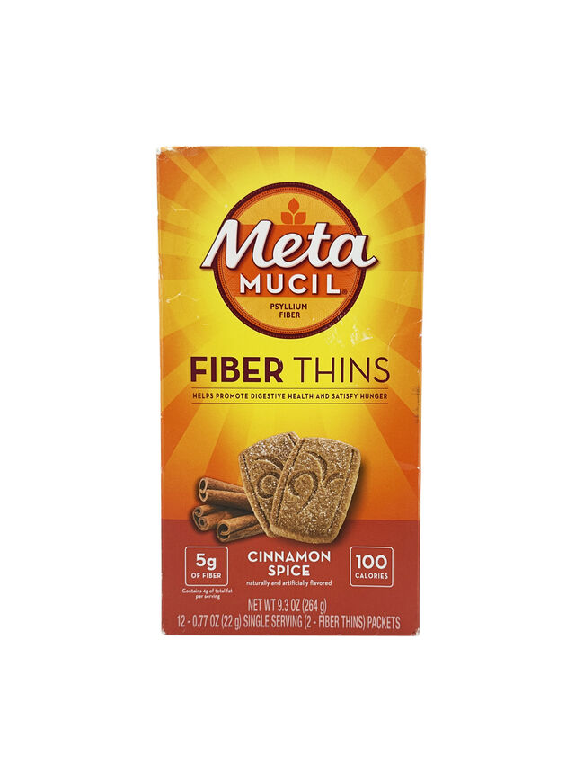 Metamucil Cinnamon Spice Fiber Thins - 12 Packets (2 Fiber Thins per Packet)