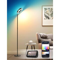 Banord Floor Lamp, Smart RGBW LED Torchiere Floor Lamp with Double Side Lighting, Works with Alexa, Color Changing Dimmable.