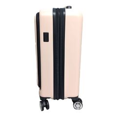 LUGGEX Carry On Luggage with Front Pocket, Expandable Polycarbonate Hard Shell - Pink - 20 Inch