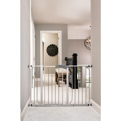 Regalo Easy Step 49-Inch Extra Wide Baby Gate - Includes 4-Inch and 12-Inch Extension Kit, 4 Pack Pressure Mount Kit, and 4 Pack Wall Mount Kit