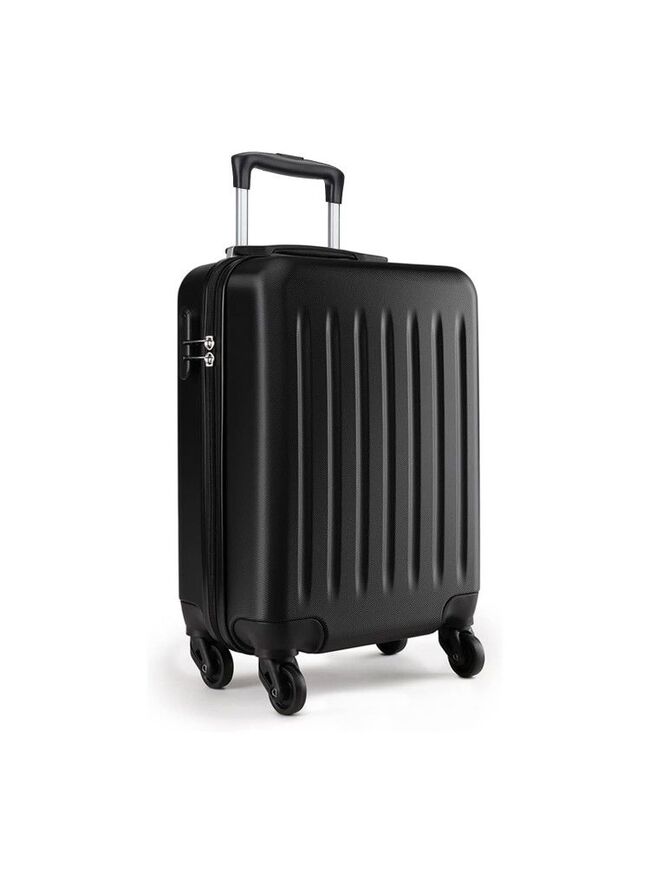 Kono Carry on Suitcase - 19 Inch Hardside Luggage - Black