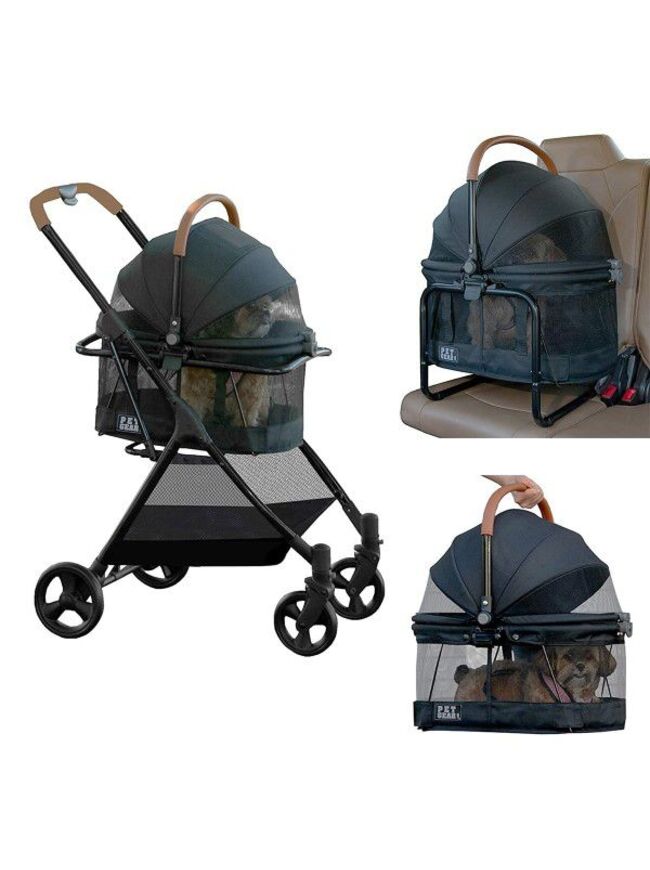 Pet Gear View 360 Pet Stroller Travel System 3-in-1 Carrier - Black