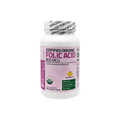 Bronson Folic Acid (Folate) Vegetarian USDA Certified Organic - 800 mcg 360 Vegetarian Tablets