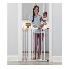 Regalo Easy Step 36" Extra Tall Walk Thru Baby Gate - Includes 4-Inch Extension Kit, 4 Pack Pressure Mount Kit, and 4 Pack Wall Cups and Mounting Kit