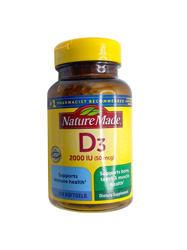 Nature Made D3 Immune Support 250 Softgels 