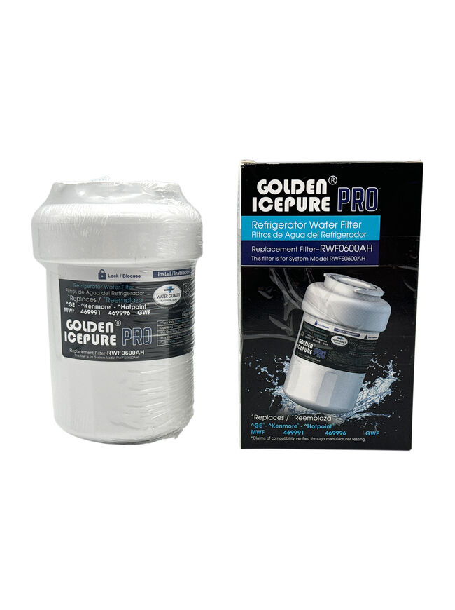 GOLDEN ICEPURE PRO Replacement Refrigerator Water Filter for GE, Kenmore, and Hotpoint