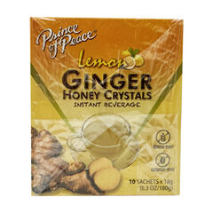 Prince of Peace Instant Lemon Ginger Honey Crystals - 10 Sachets – Instant Hot or Cold Beverage