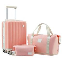 Imiomo Luggage Set, Expandable Hard Shell 18 inch Carry-on, Handbag, and Toiletry Bag