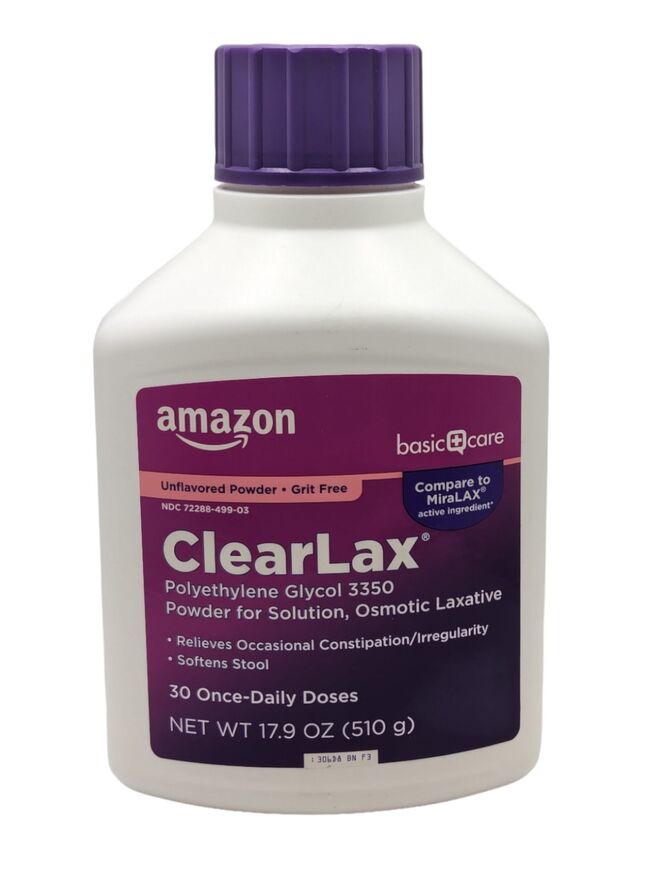 Amazon Basic Care ClearLax - Osmotic Laxative - Unflavored - 30 Doses - 17.9 oz