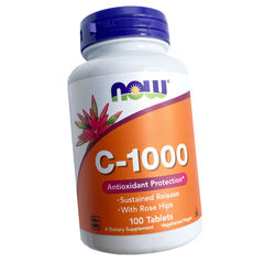 Now Foods Vitamin C-1000 with Rose Hips 100 Tablets