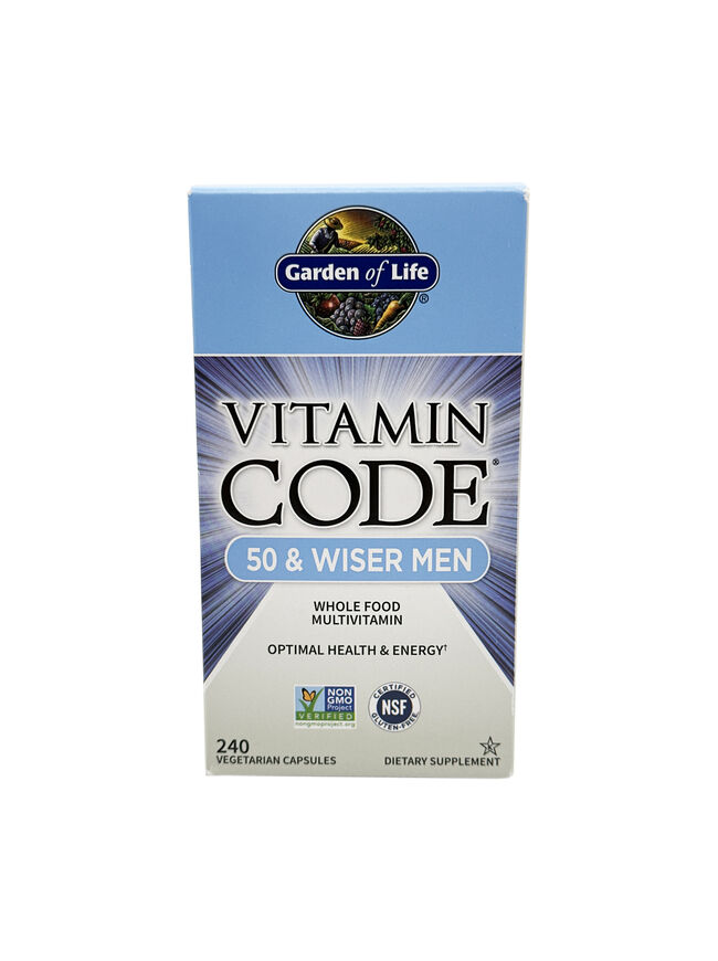 Garden of Life Vitamin Code 50 & Wiser Men Multivitamin 240 Capsules