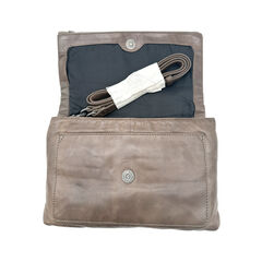 Lucky Brand Caro Leather Flap Crossbody Bag - Driftwood