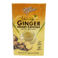 Prince of Peace Instant Lemon Ginger Honey Crystals - 10 Sachets – Instant Hot or Cold Beverage