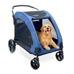 Poloma Foldable 4 Wheel Pet Jogger Stroller - Blue